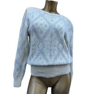 Wool blend NWT Pseudonyms Knitworks Metallic Diamond Knit Sweater Size S/M